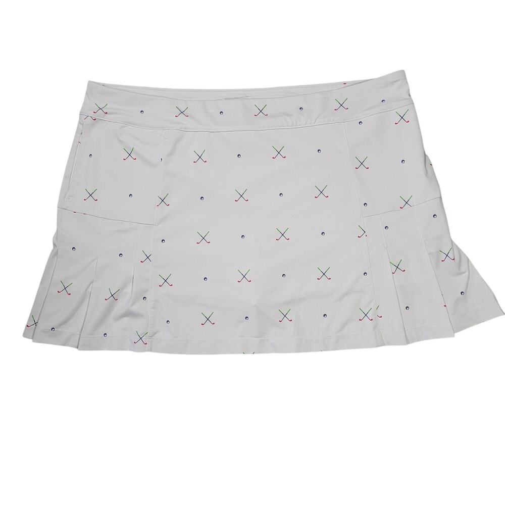 Lillie Green White Golf Skirt with Golf Clubs Size XL